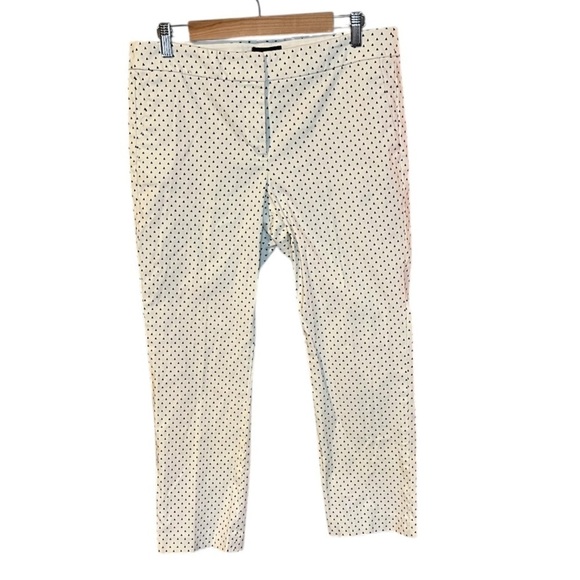 J. Crew Campbell Pant White Black Triangles - Picture 2 of 10